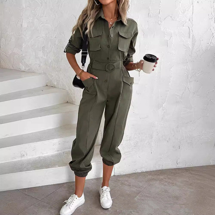 Drune Fracht Taillen-Jumpsuit für Damen