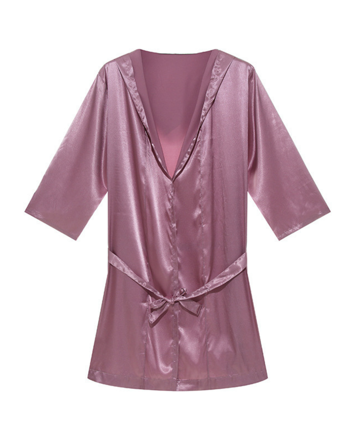 Herren Satin Bademantel Drune