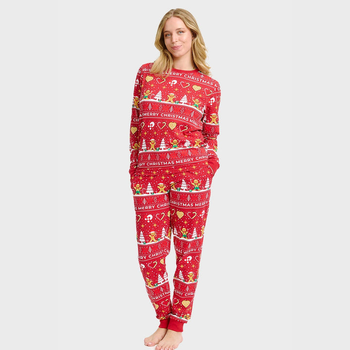 Drune | Christmas Cookie Weihnachts-Pyjama rot - Damen