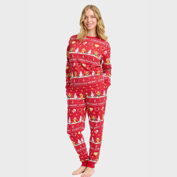 Drune | Christmas Cookie Weihnachts-Pyjama rot - Damen