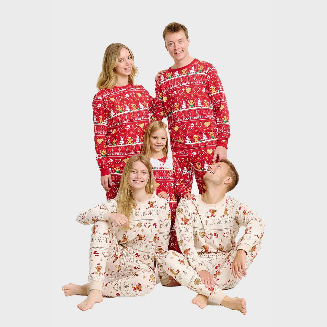 Drune | Christmas Cookie Weihnachts-Pyjama rot - Herren