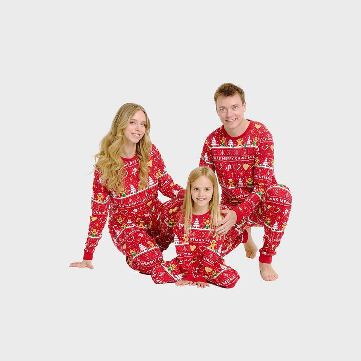 Drune | Christmas Cookie Weihnachts-Pyjama rot - Herren