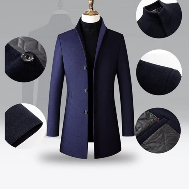 Drune | Herren Einreihiger Trenchcoat - Lang