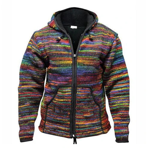 Drune | Hoodie Wollmix - Relaxed Fit Boho Stil