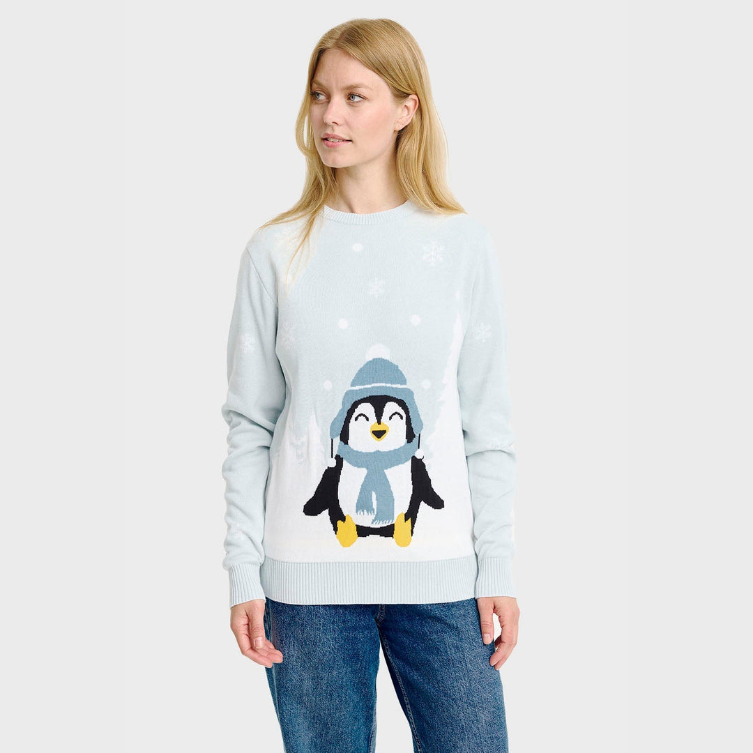 Drune | Der süße Pinguin Weihnachten Pullover - Damen