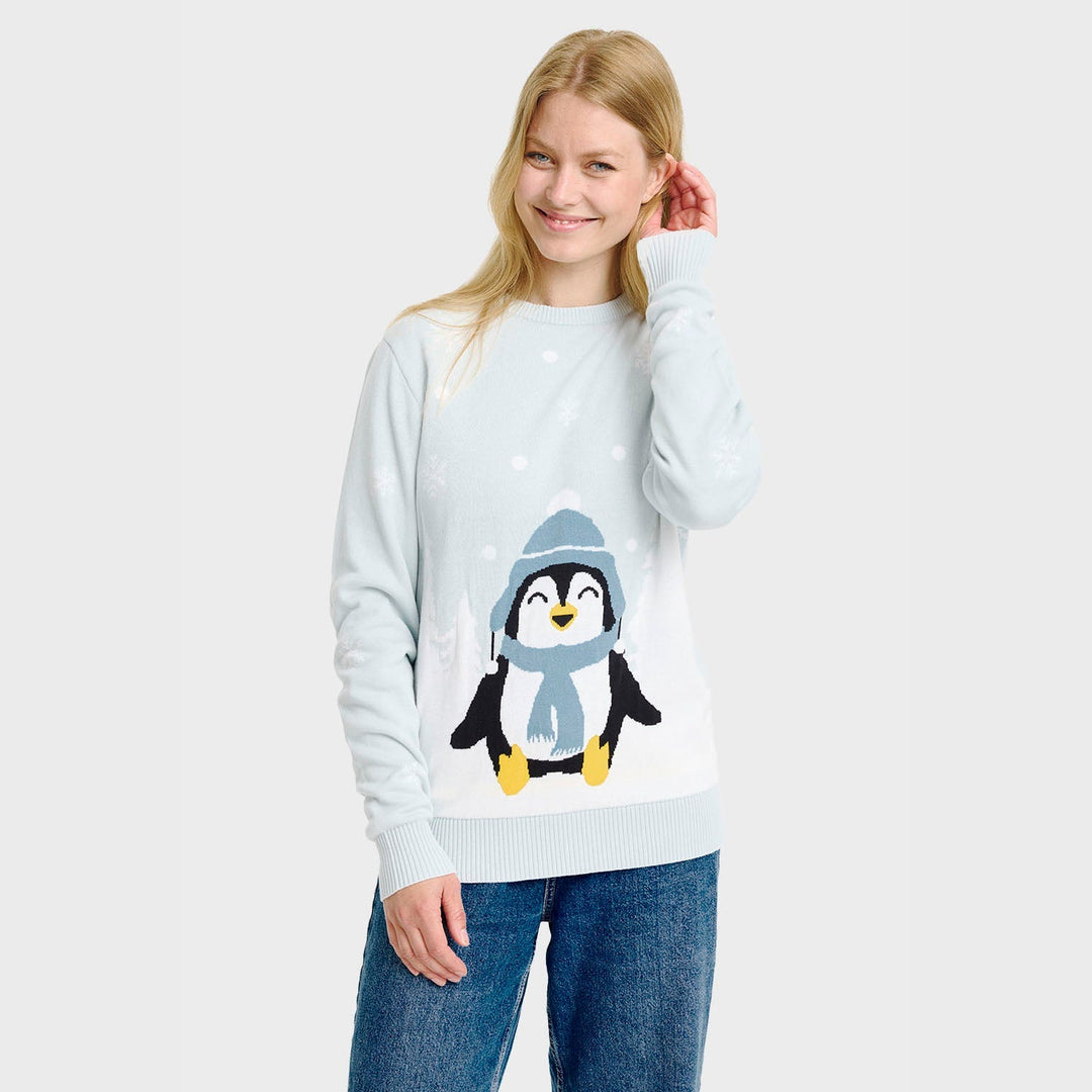Drune | Der süße Pinguin Weihnachten Pullover - Damen