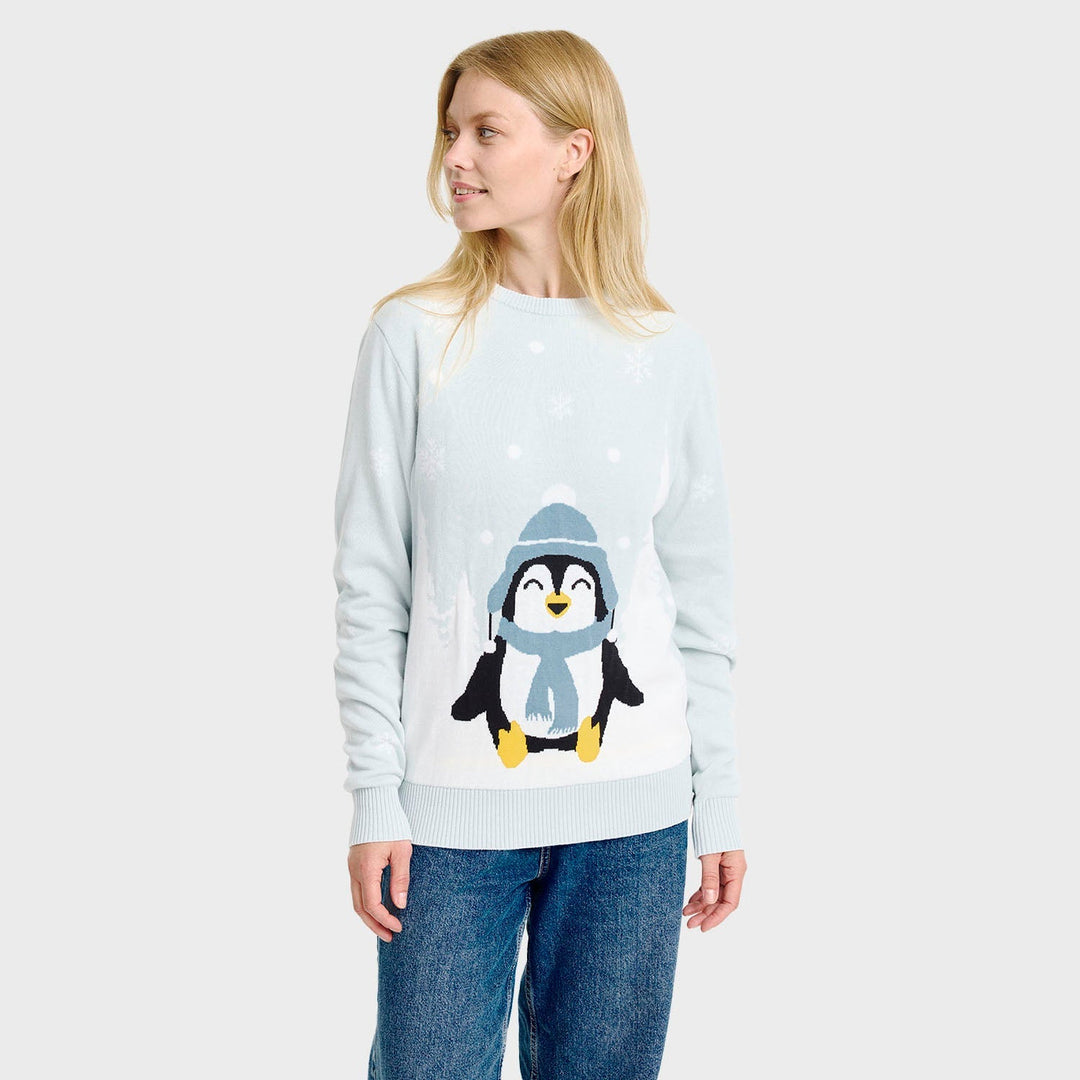Drune | Der süße Pinguin Weihnachten Pullover - Damen