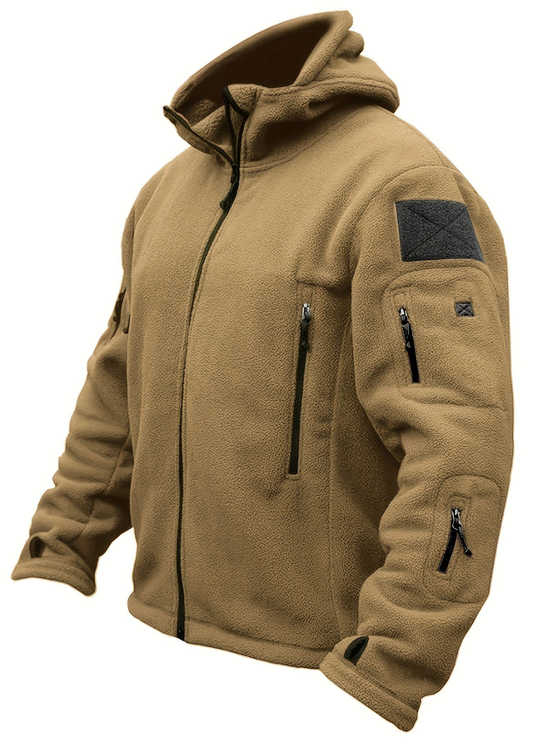 Drune | Fleece-Reißverschluss-Winddichte Outdoorjacke Für Herren - Perfekt für Outdoor-Aktivitäten