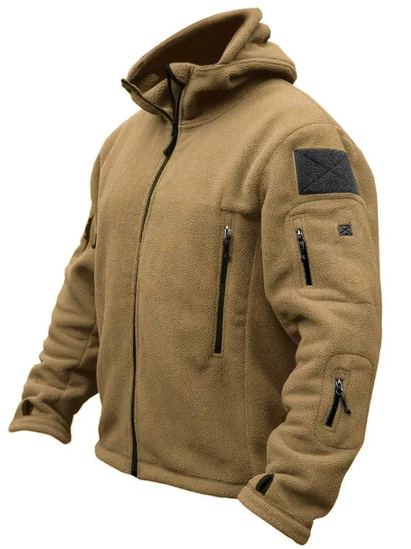 Drune | Tactical Hoodie Jacke - Mehrfach-Taschen-Design - Fleece-Futter - Outdoor-Leistung