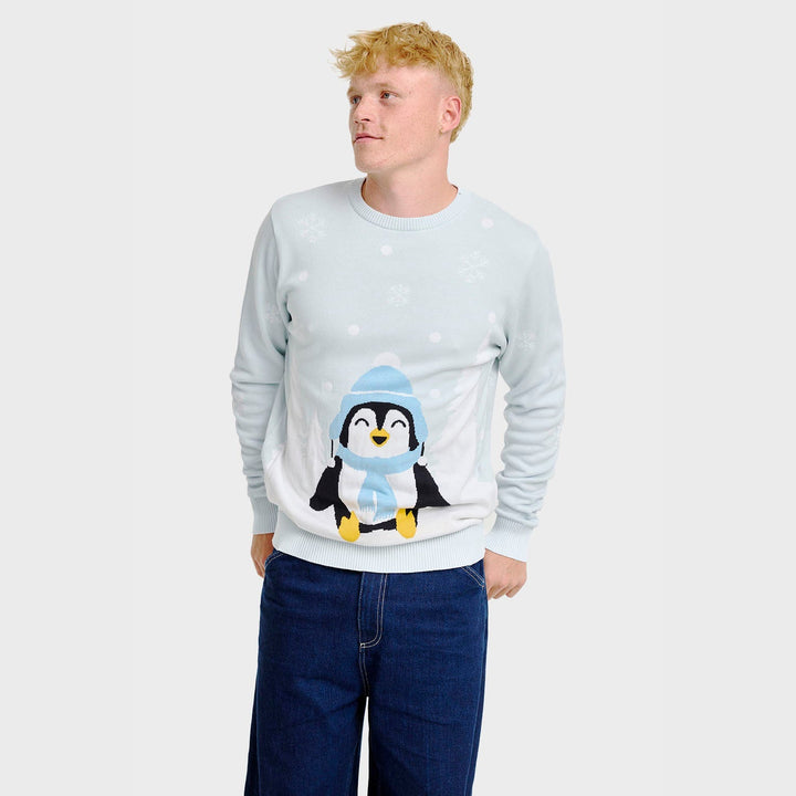 Drune | Der süße Pinguin Weihnachtspullover - Herren