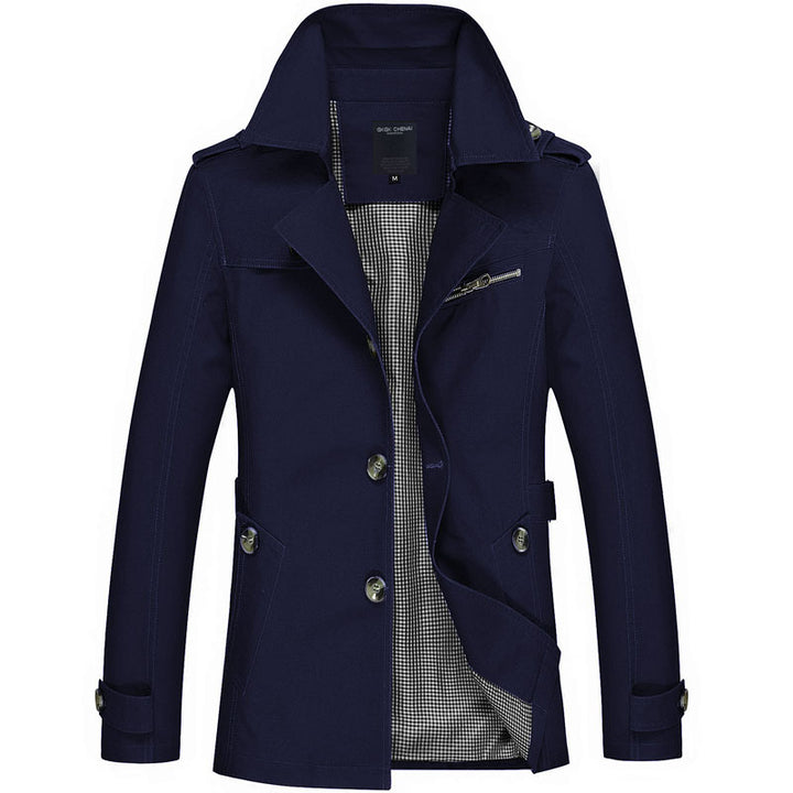 Herren Modische Trenchcoat Jacke Drune