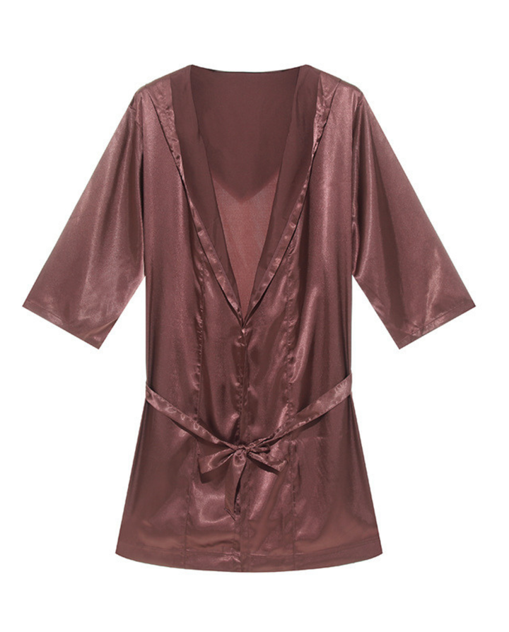 Herren Satin Bademantel Drune