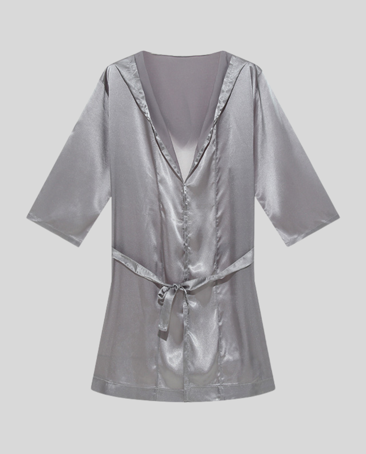 Herren Satin Bademantel Drune