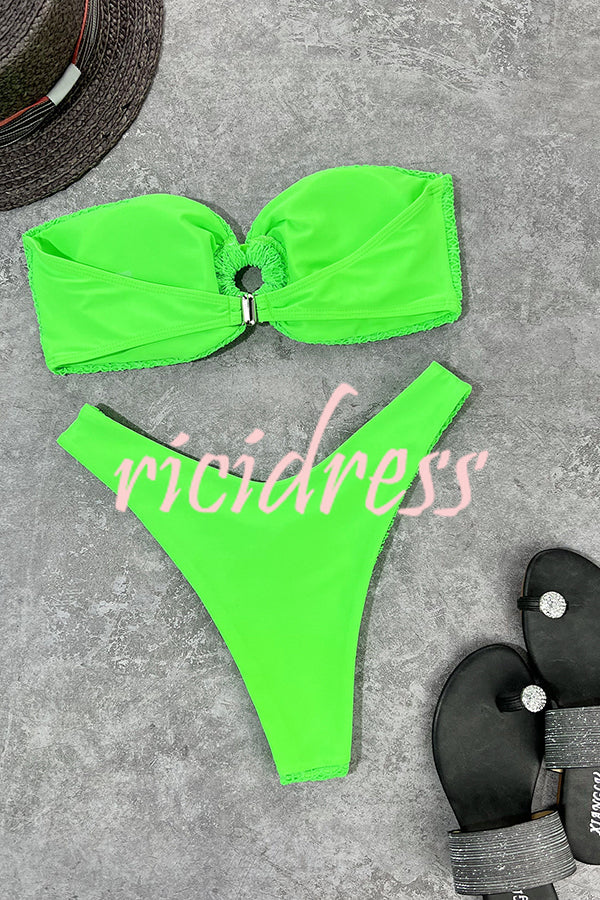 Drune Bandeau-Bikini mit Ringausschnitt