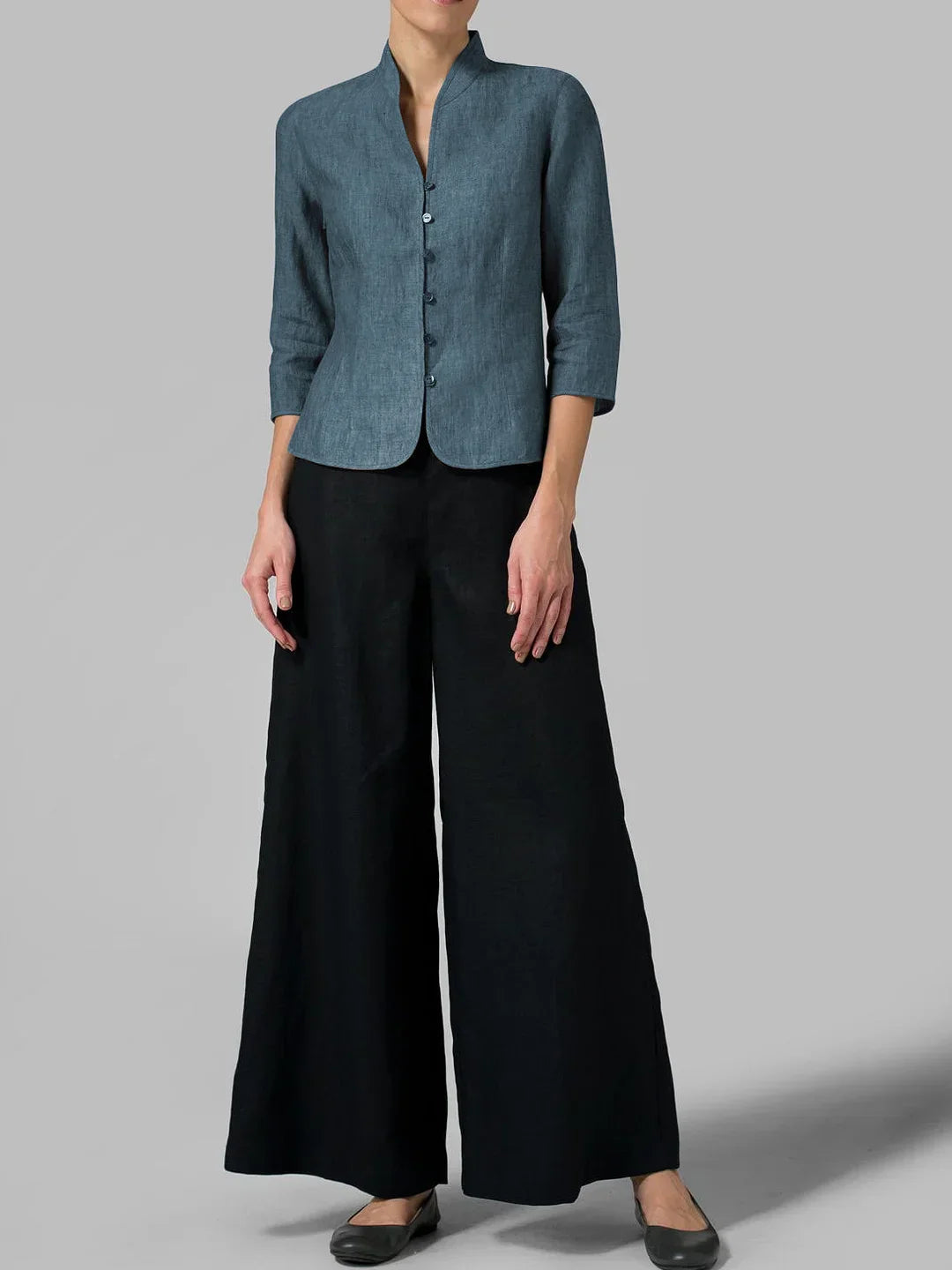 Drune | Stylische Bluse Mit Stehkragen Für Damen