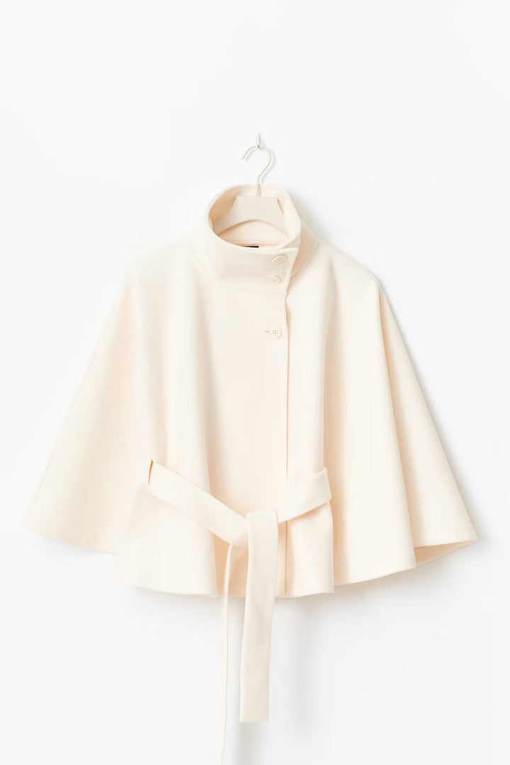 Drune | Hoher Kragen Gürtelmantel Elegante Minimalistische Oberbekleidung
