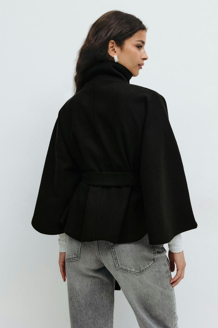 Drune | Übergröße Damen Manteljacke mit Gürtel
