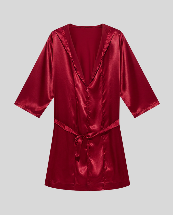 Herren Satin Bademantel Drune