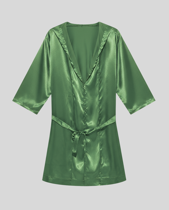 Herren Satin Bademantel Drune
