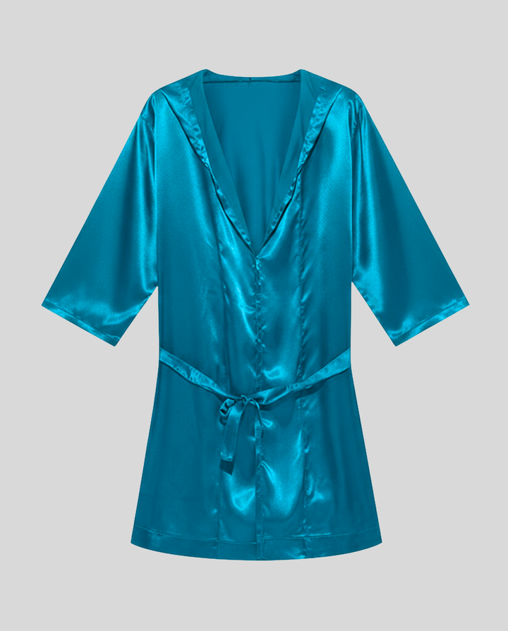 Herren Satin Bademantel Drune