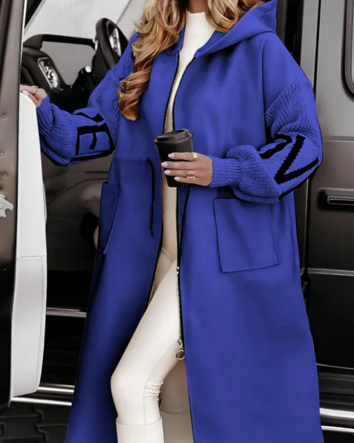 Drune | Lässige Kapuzenjacke mit Strickärmeln