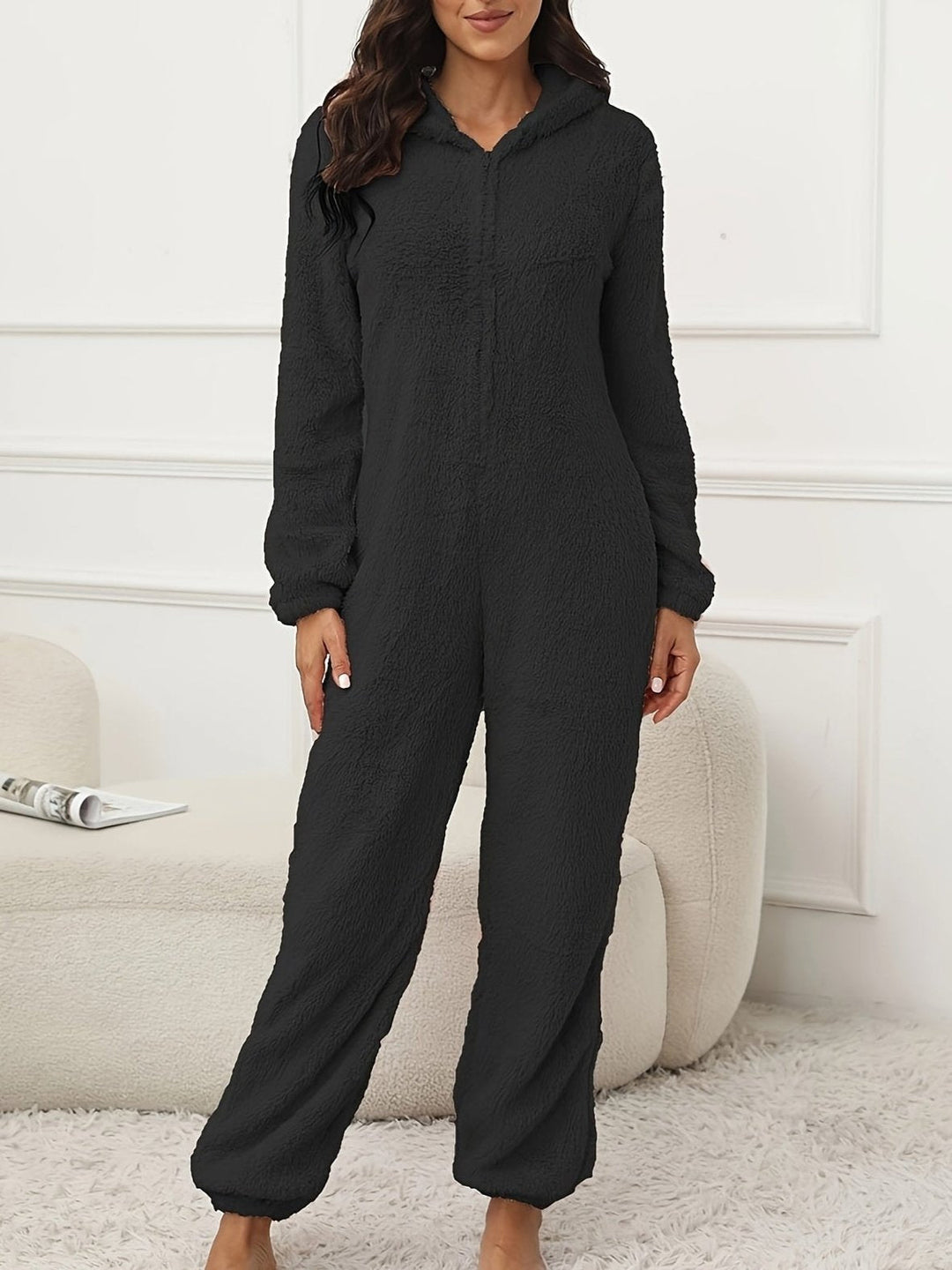 Drune | Kapuzen-Lounge-Jumpsuit Für Stilvollen Winterkomfort Für Frauen