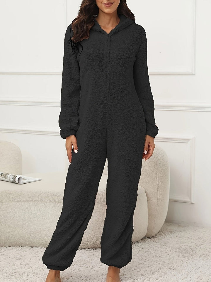 Drune | Kapuzen-Lounge-Jumpsuit Für Stilvollen Winterkomfort Für Frauen