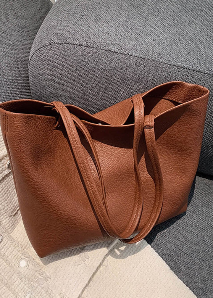 Drune | Geräumige Damen Schultertasche Aus Weichem Leder