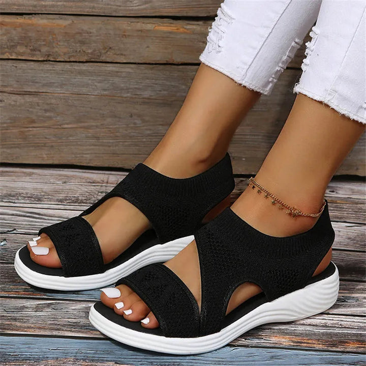 Drune | Mesh Sandalen Mit Einem Breiten Fußbett Für Damen