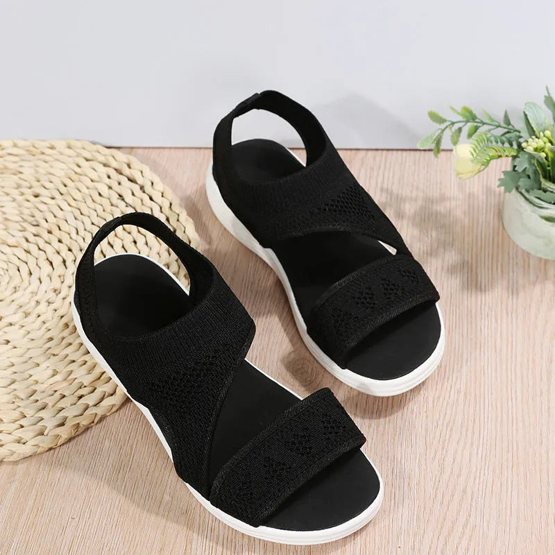Drune | Mesh Sandalen Mit Einem Breiten Fußbett Für Damen