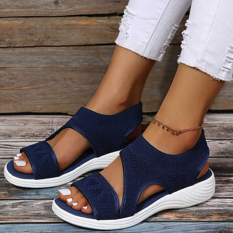 Drune | Mesh Sandalen Mit Einem Breiten Fußbett Für Damen