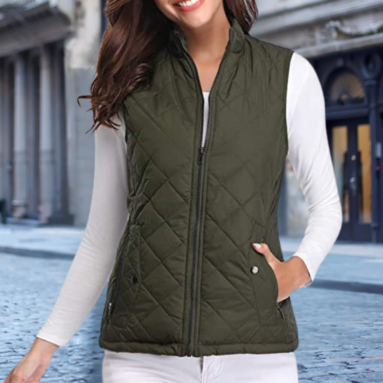 Drune | Elegante Steppjacke mit Zipper für Damen