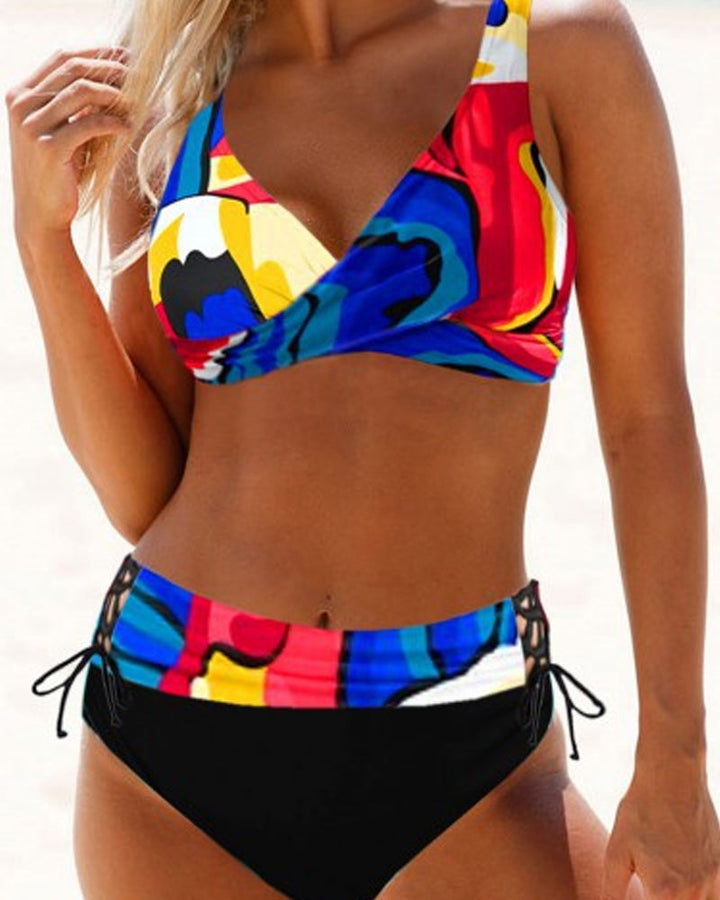 Drune | Bikini Mit Buntem Badeanzug