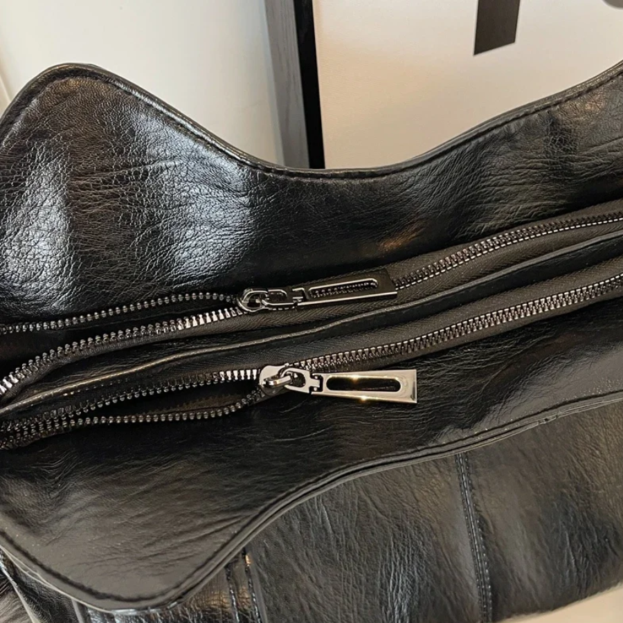 Drune | Stilvolle Lederhandtasche Mit Reißverschluss