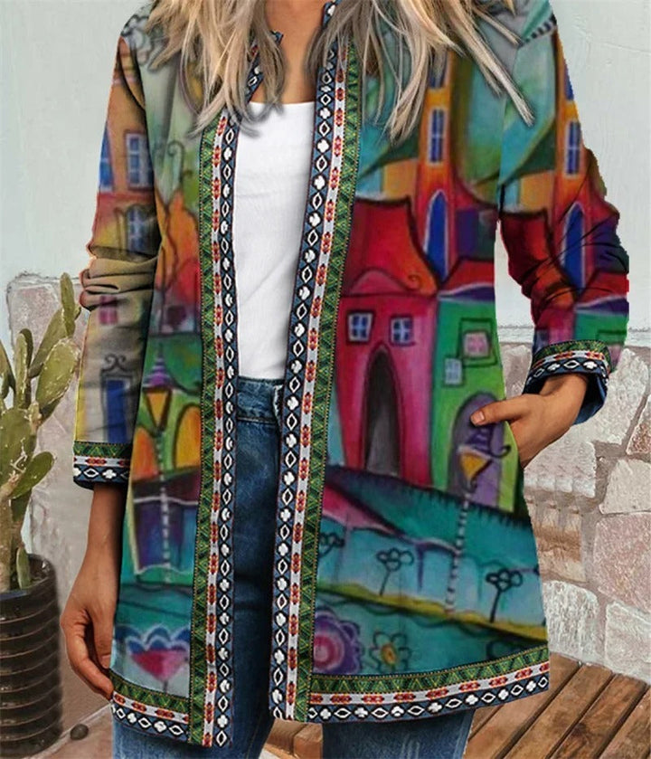 Drune | Boho jacket with colorful pattern