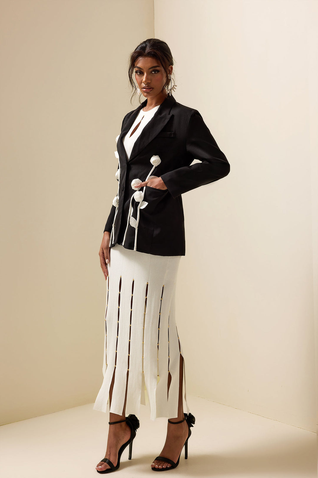 Drune | Kontrast Langarm Blazer Jacke