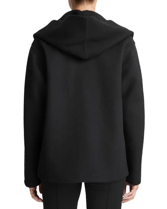 Drune | Minimalistischer Kapuzenmantel Einreihige Winteroberbekleidung