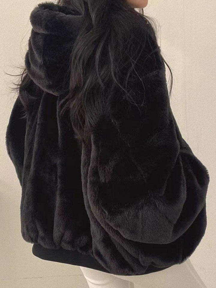Bequeme Fleece-Wende-Hoodie-Jacke