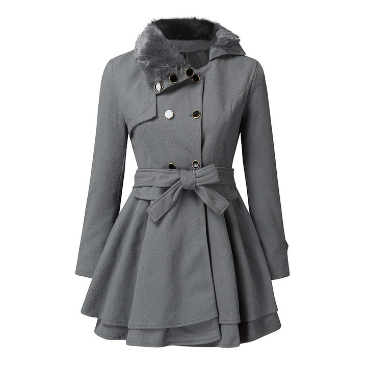 Drune | Trenchcoat mit veganem Fell Beige