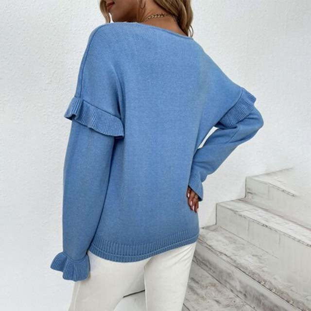 Drune | Einfarbiger Strickpullover Für Kalte Tage