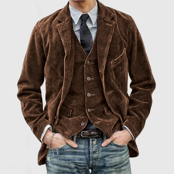Drune | Stilvolles Vintage-Set Aus Blazer und Weste