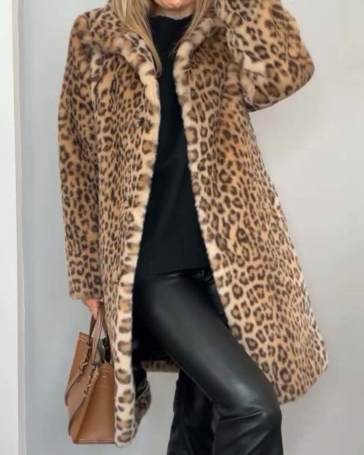 Drune | Leoparden Lange Weiche Jacke