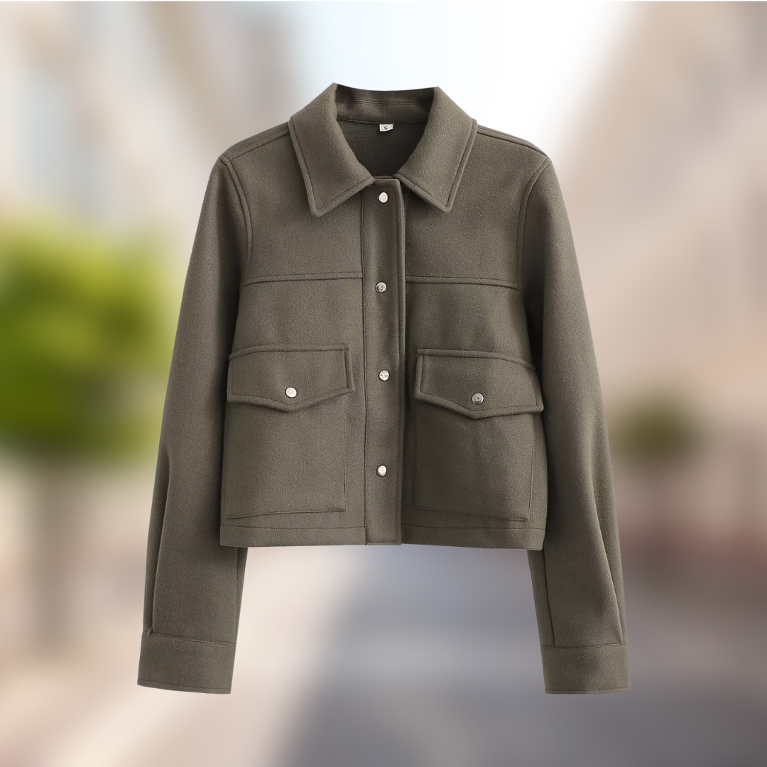Drune | Lässige Damenjacke Im Woll Look Für Den Herbst