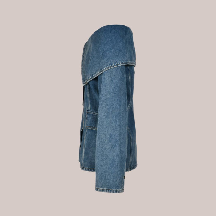Drune - Stilvolle Jeansjacke mit Knopfdetails