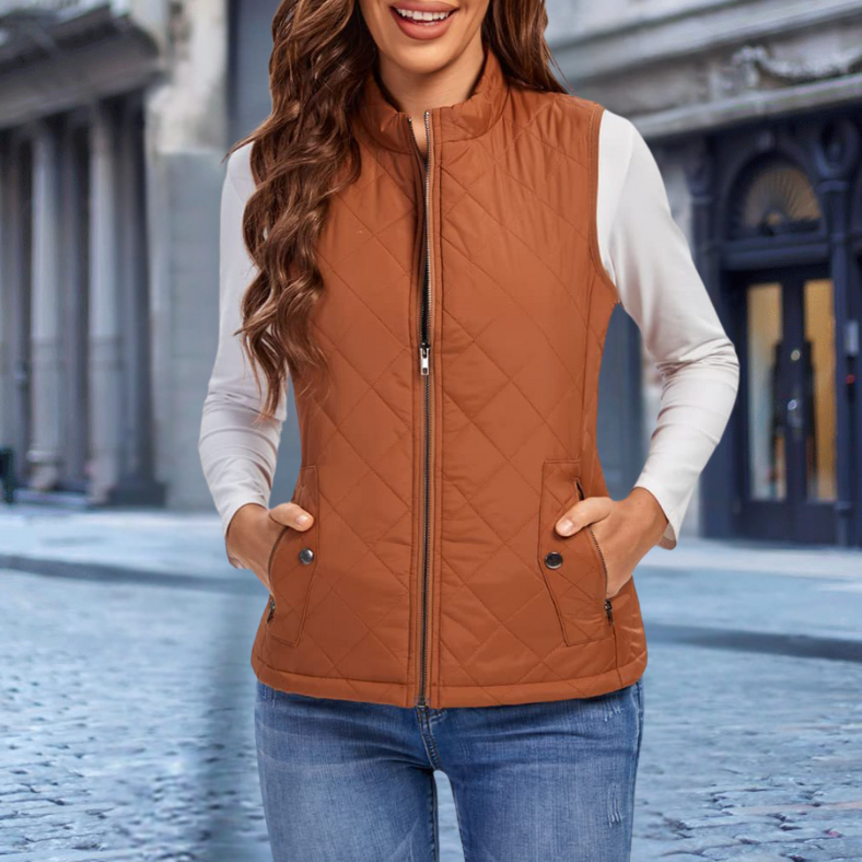 Drune | Elegante Steppjacke mit Zipper für Damen