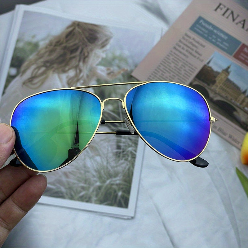 Drune | Klassische Aviator-Sonnenbrille mit Goldenem Rahmen für Damen