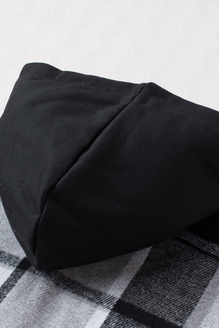 Drune | Gitterhemdenjacke mit Kapuze Polyester Lässig und Trendy