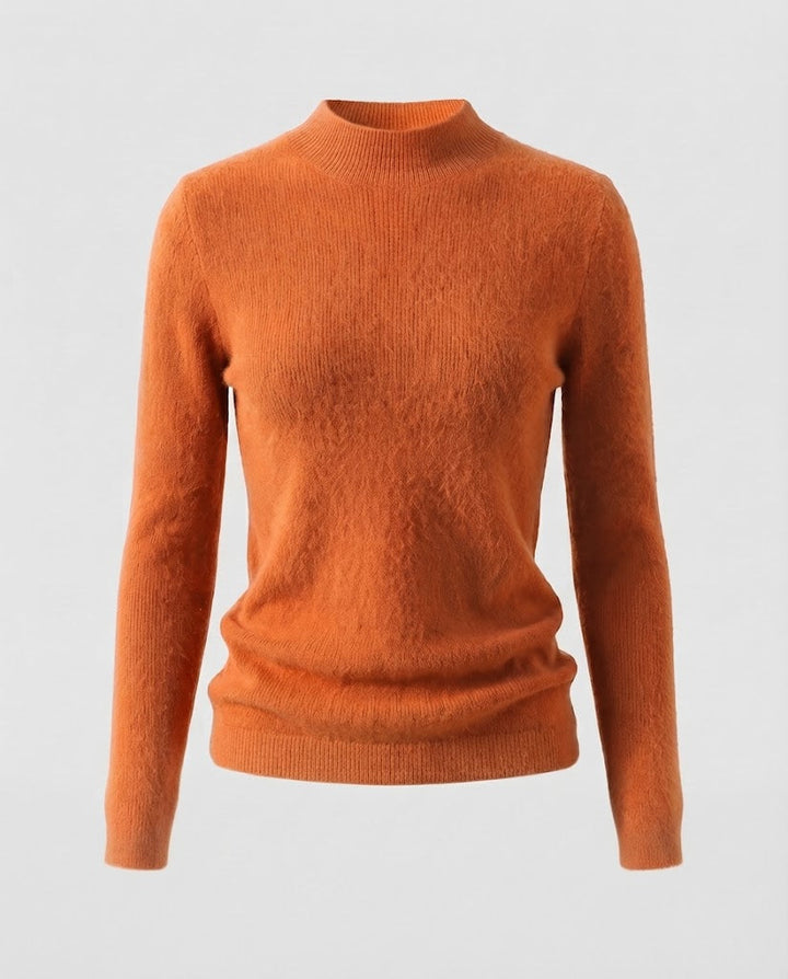 Damen Feiner Kurzrollkragenpullover in Angora‑Optik mit extrafeinem Flauschfinish Drune