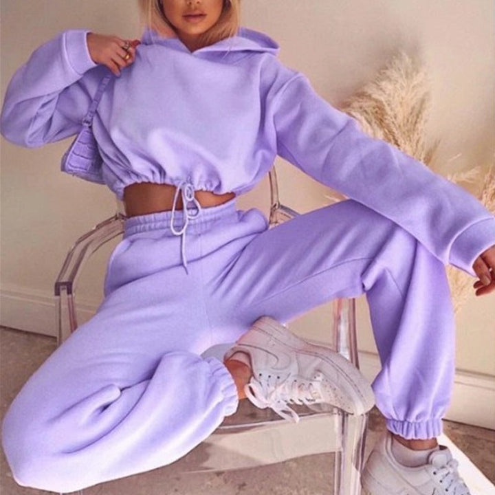 Drune | Jogginganzug Zweiteiler mit Cropped Hoodie