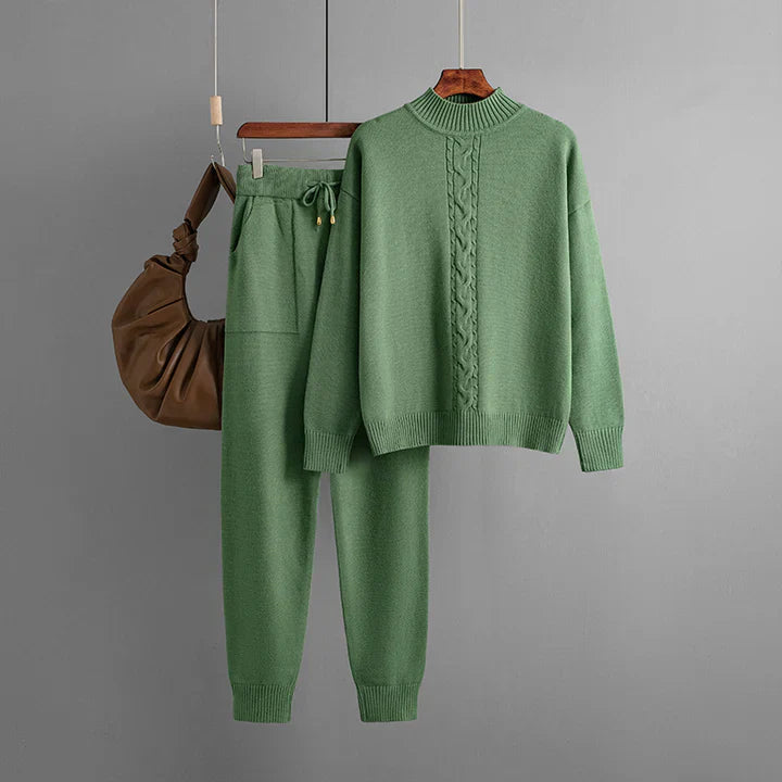 Drune | Winter Satz Aus Strickoberteil und Hose mit Halbem Rollkragen